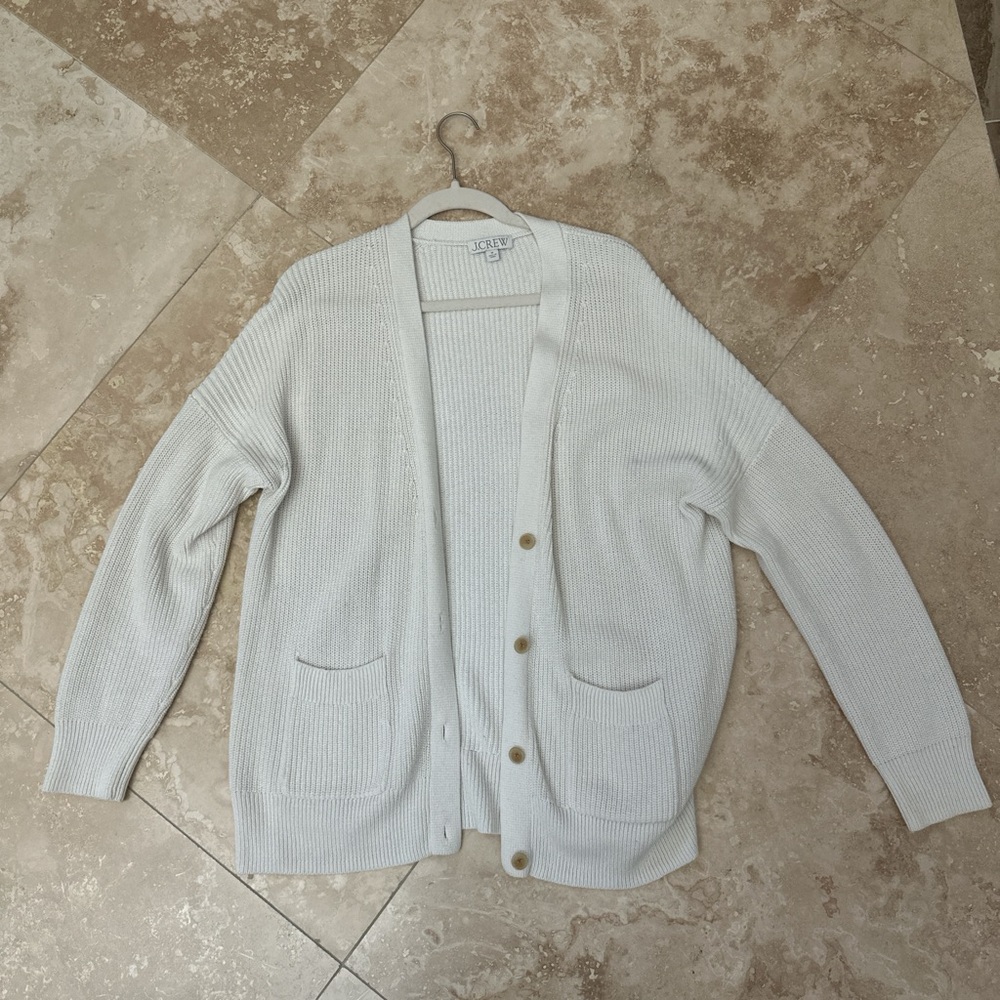 J. Crew Cream Knit Cardigan
